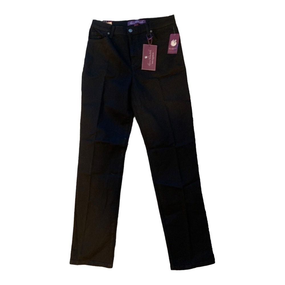 Gloria Vanderbilt AMANDA Tapered Leg Classic Rise Black Jeans 8 NWT